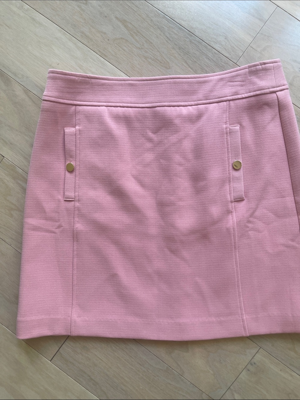 LOFT Blush Pink Skirt with Front Tab Snaps